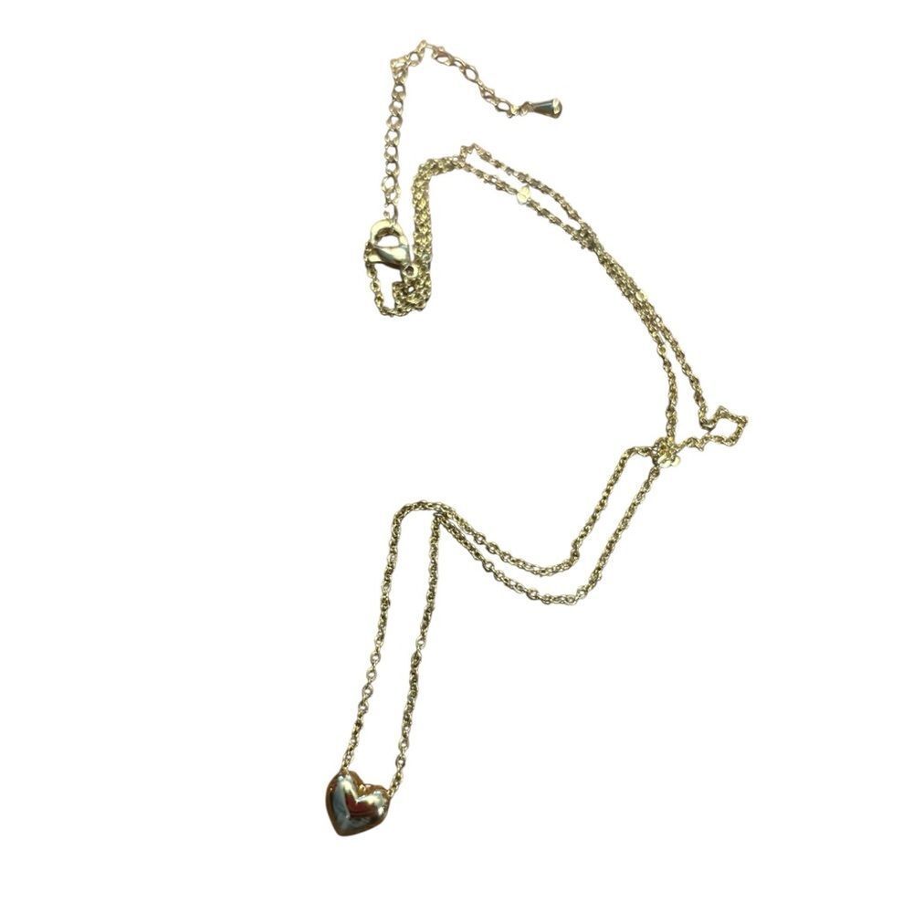 Gold colored heart necklace